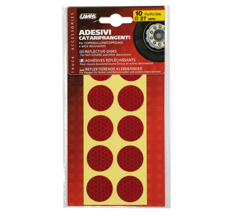 Reflecterende stickerset - Rood