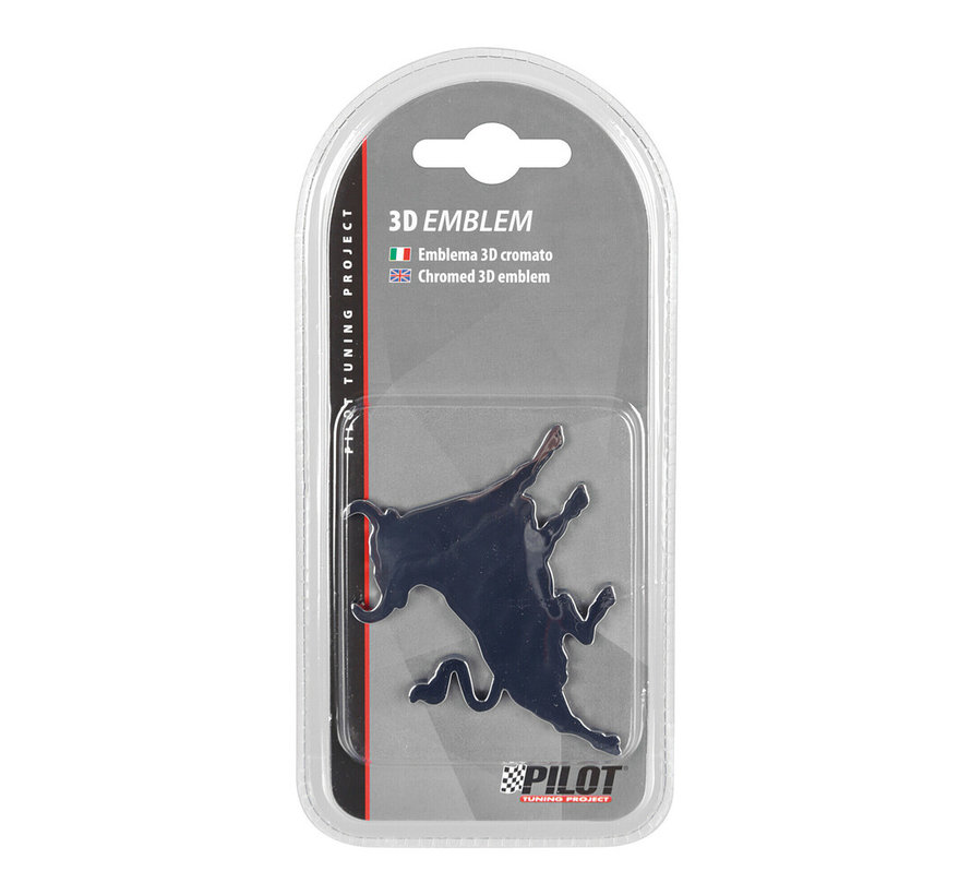 3D chrome embleem - Stier