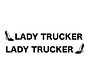 Sticker - Lady Trucker - Zilver - 2st