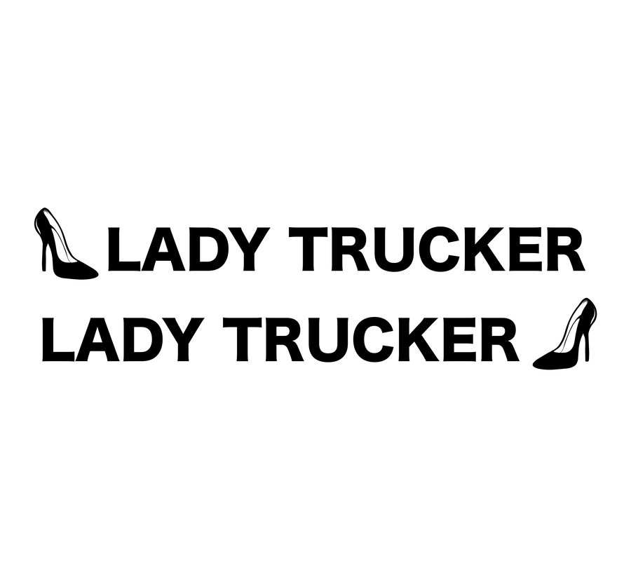 Sticker - Lady Trucker - Zilver - 2st