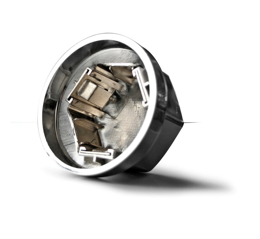 Moerdoppen - Set van 10 stuks - 32/33mm - Chrome look