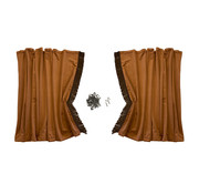 Curtain set luxury 140cm - satin fringes - different colors