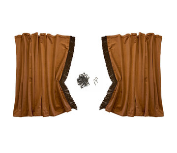 Curtain set luxury 140cm - satin fringes - different colors