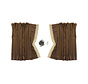 Curtain set luxury 85cm - satin fringes - different colors