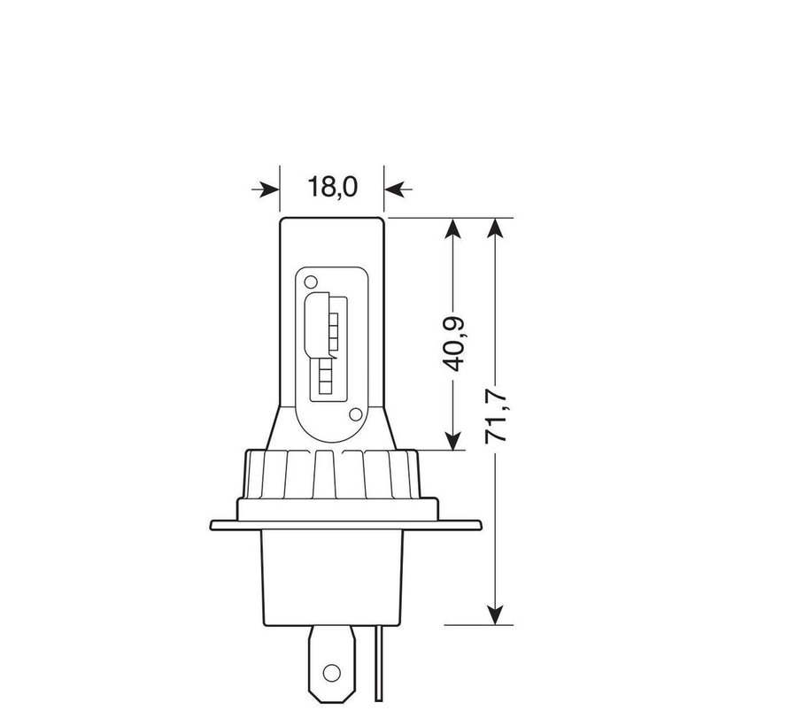 Halo LED H4 - 12/24V - 2 pieces