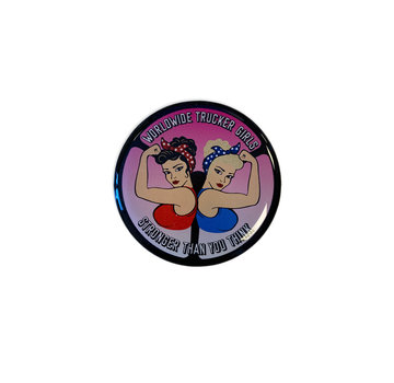 3D sticker - Worldwide trucker girls