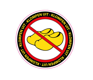 Round Sticker - Klompen uit!