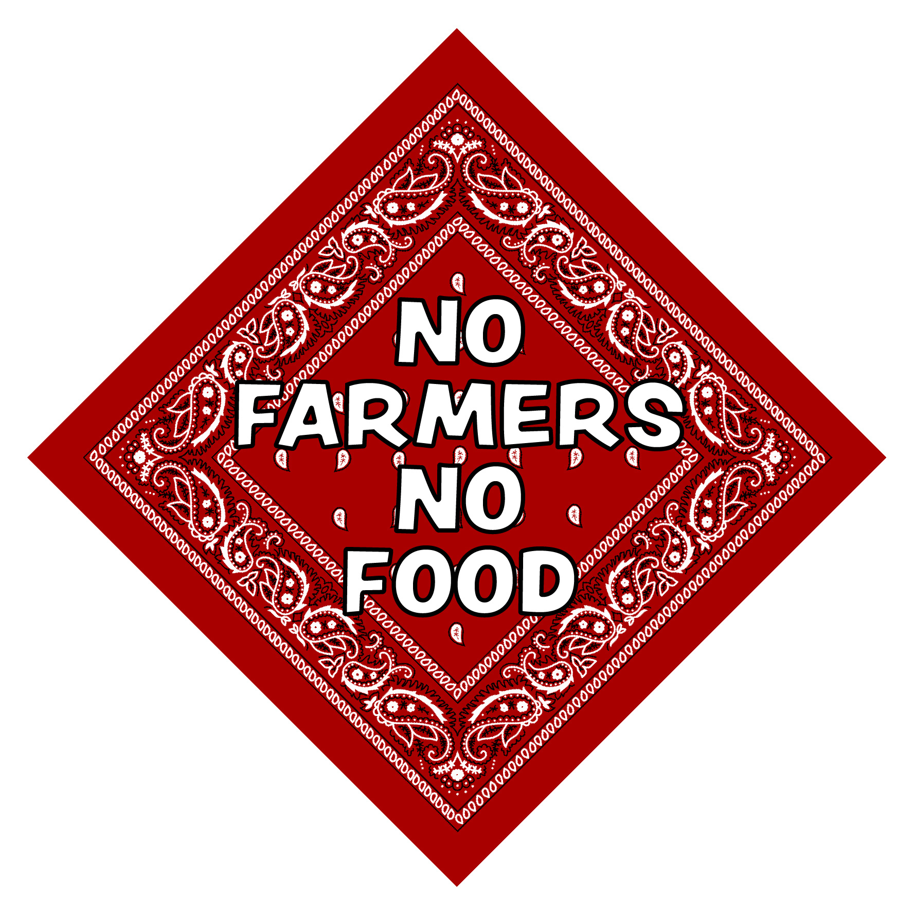 No Farmer No Food Car Hanging