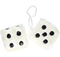 Mirror decoration - Plush dice