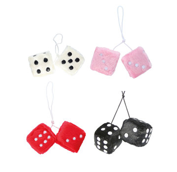 Mirror decoration - Plush dice