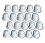 Wheel nut caps - 32mm - white