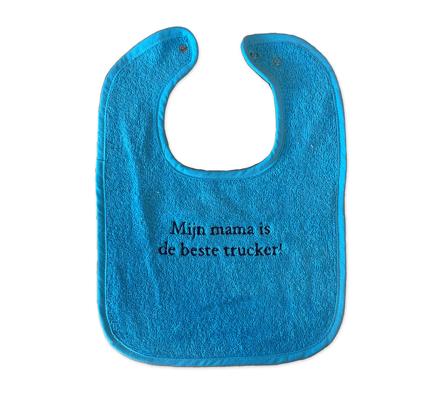 Bib embroidered - Mijn mama is de beste trucker