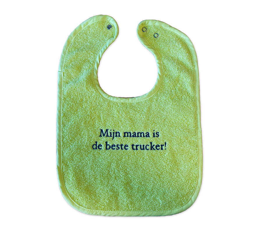 Bib embroidered - Mijn mama is de beste trucker