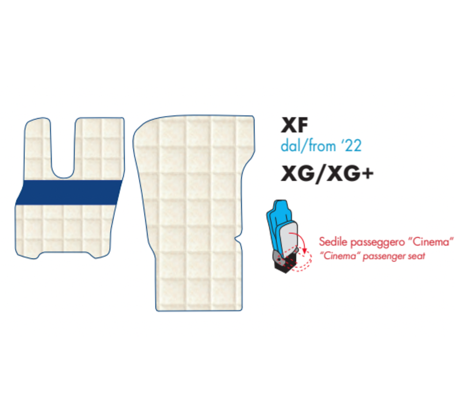 Truck mat DAF XF vanaf 2022 & XG/XG+ (Cinema passenger seat)