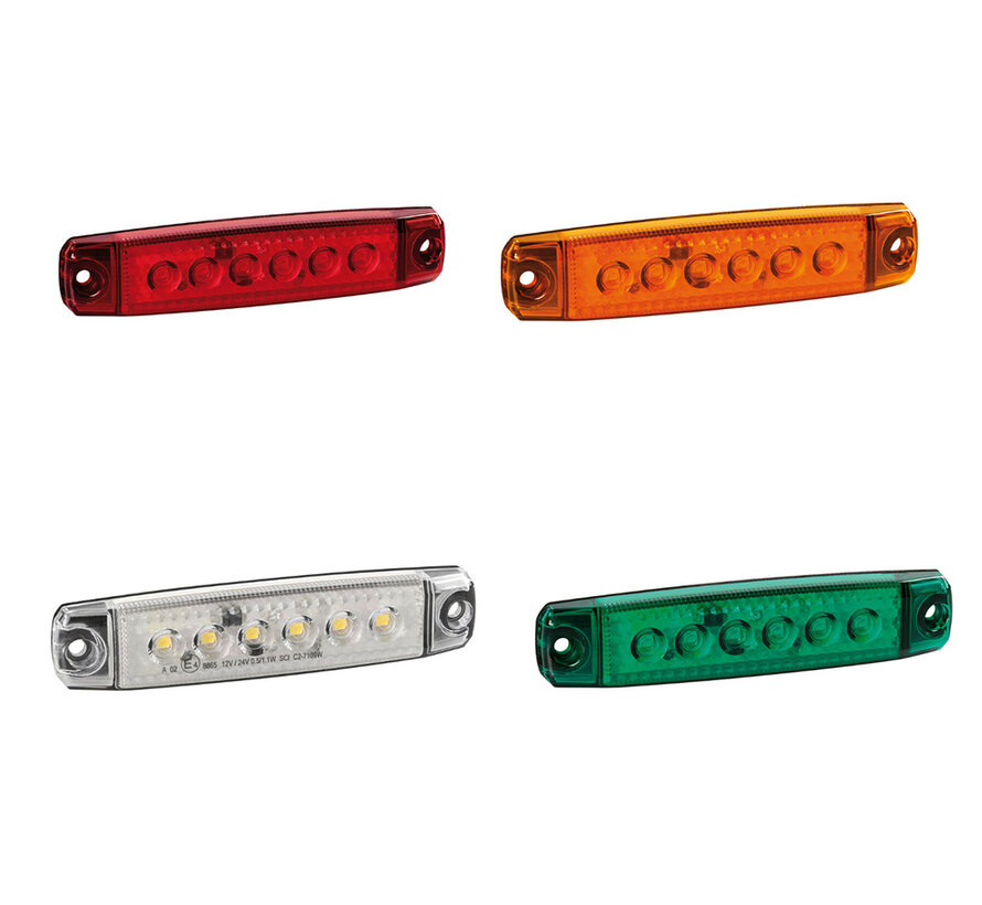 Marker light - 6 LED - 12-24V