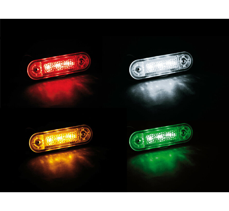 Markeerlicht inbouw - 3 LED - 12-24V