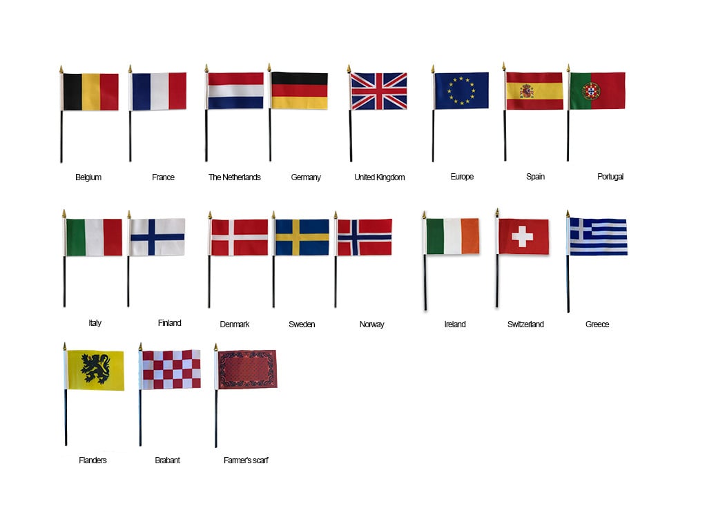 Dashboard flags Single flag Different designs