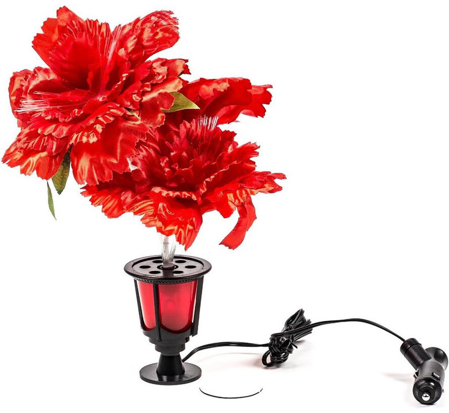 Illuminated flower 12-24V - Red