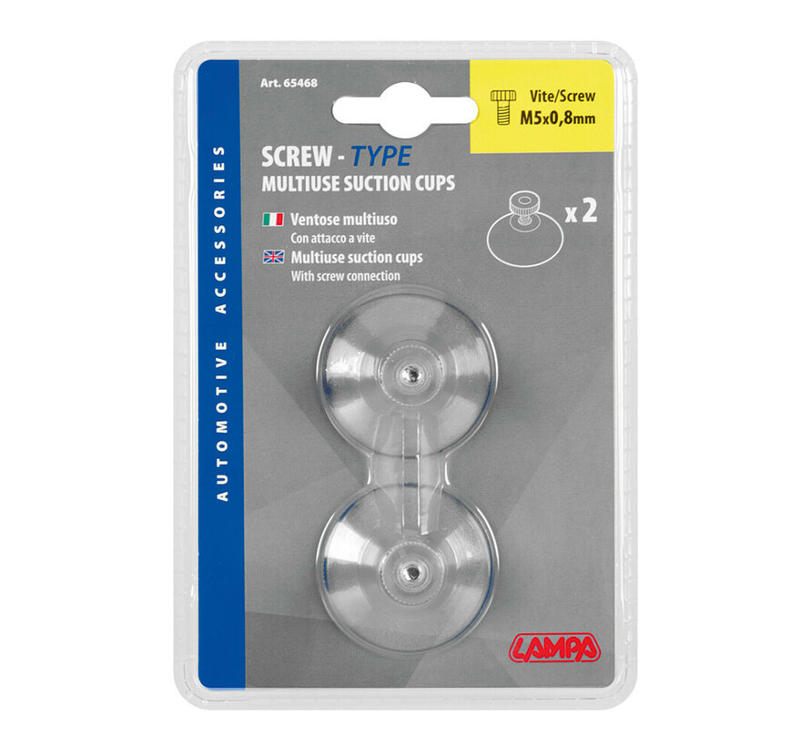 Suction cup with screw - 2 pieces