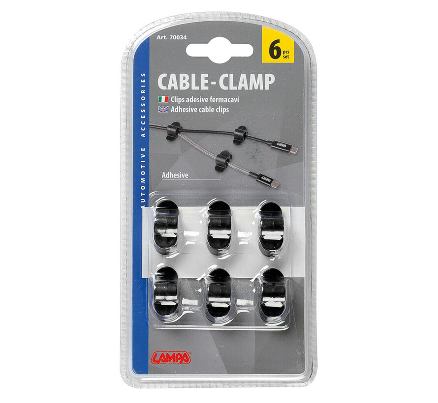 Cable clamps - 6 pieces