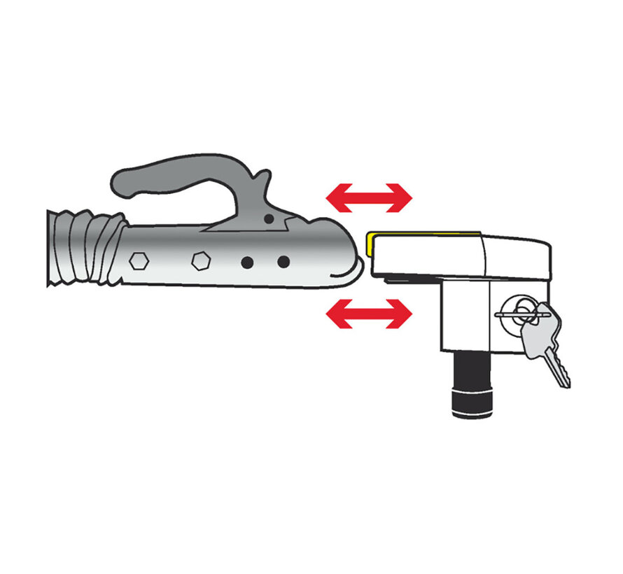 Universal trailer lock + 2 keys