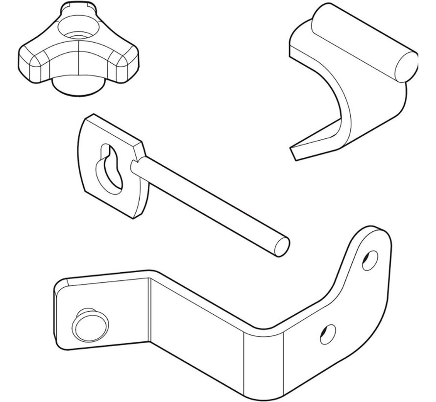 Door lock - Mercedes Actros MP4, MP5, MP5 L