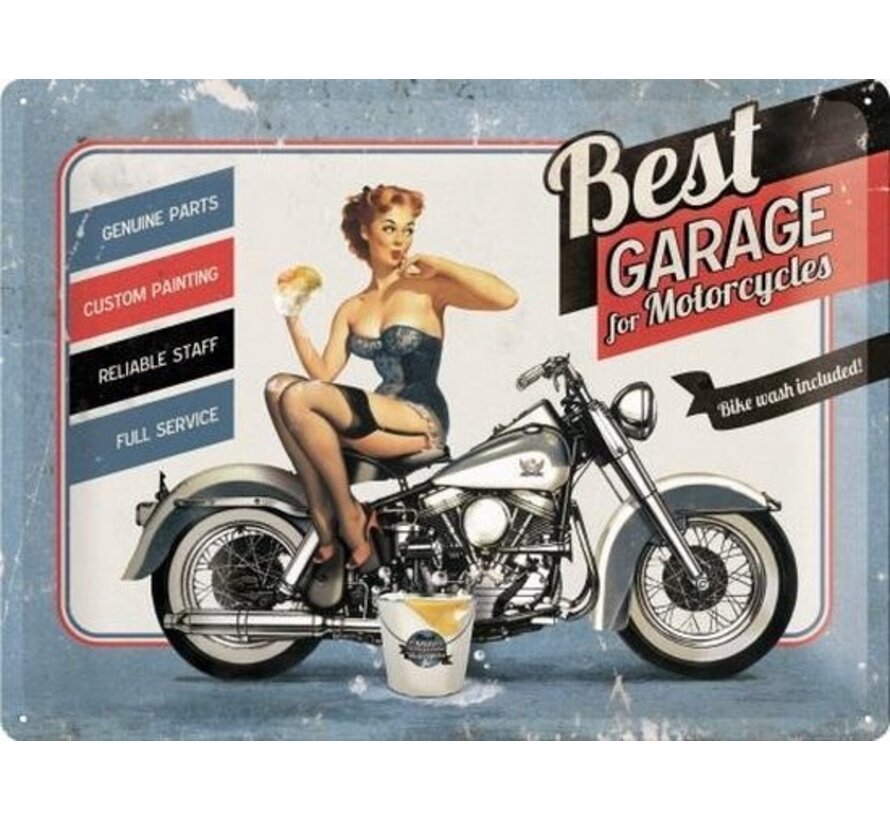 Wandbord Best Garage 40x30cm