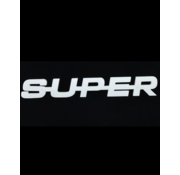 SUPER sign white