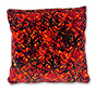 Danish plush cushion – red / blue – 37x37 cm