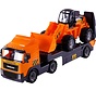 Cavallino Vrachtwagen met Trailer & Bulldozer - Schaal 1:16