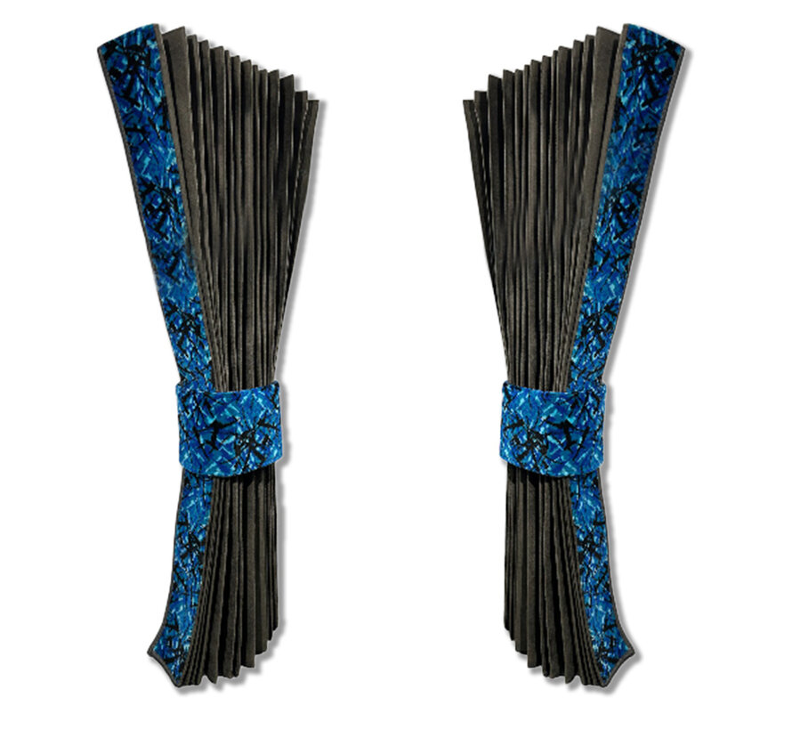 Gordijnset Deense Pluche – 90 cm – Truckcabine Gordijnen (Rood / Blauw / Grijs)