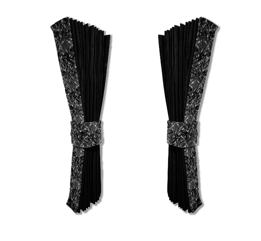 Curtain set Danish plush - 90cm - verschillende kleuren