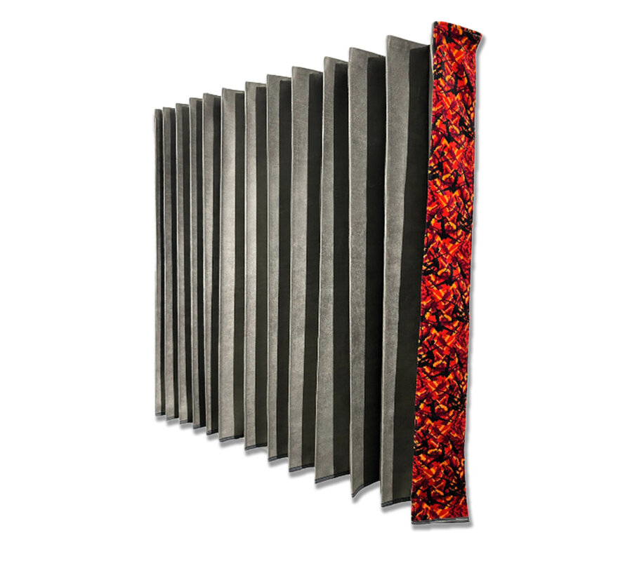 Gordijnset grijs met Deense pluche - 90cm - verschillende kleuren