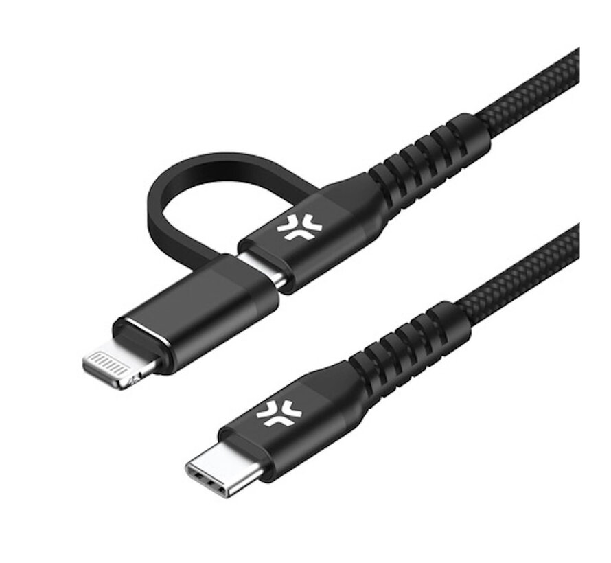 Celly - 2 in 1 USB-C naar USB-C & lightning kabel