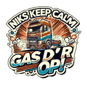 Sticker Niks Keep Calm Gas D'r Op!