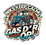 Sticker Niks Keep Calm Gas D'r Op!