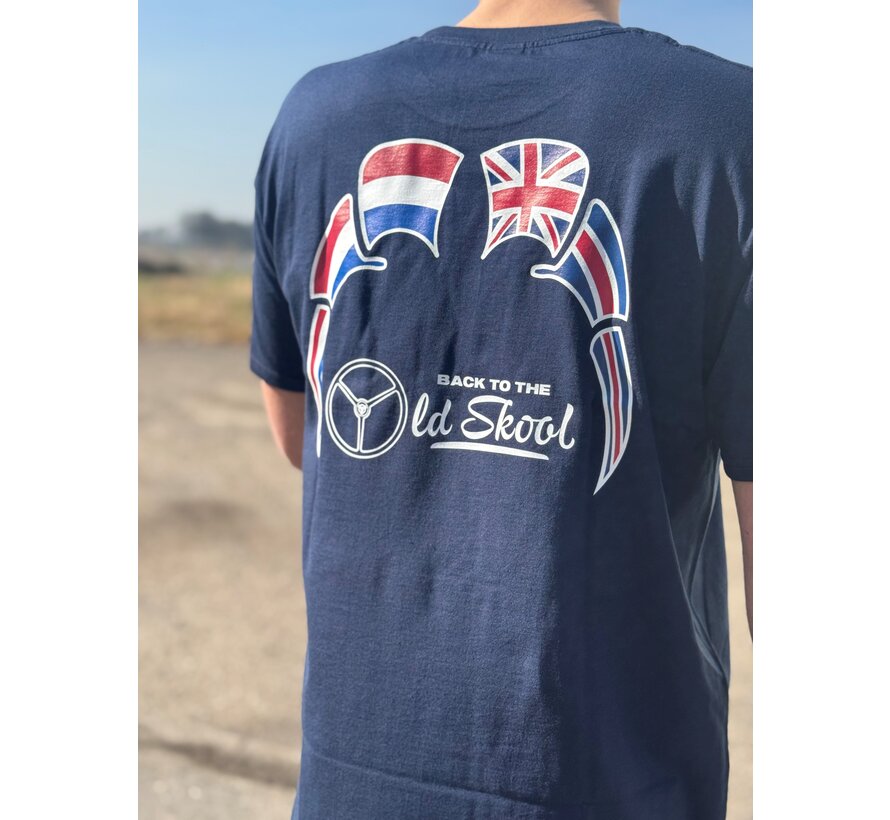 T-shirt Back To The Oldskool - Flags - NL-UK