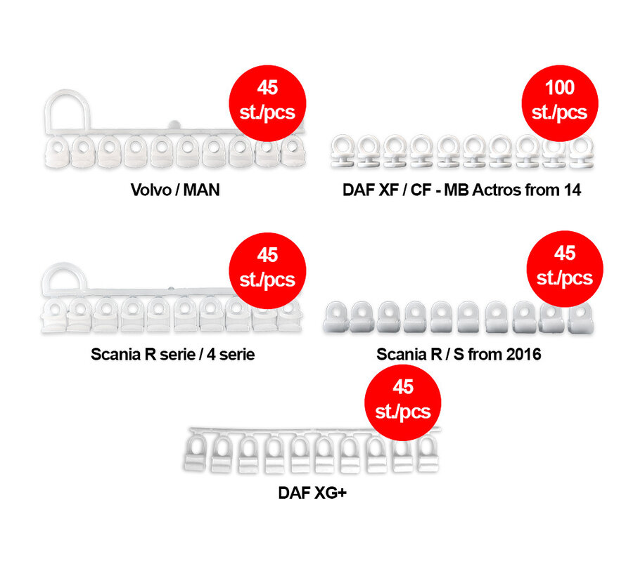 Runners/gliders - 45 pieces - different models