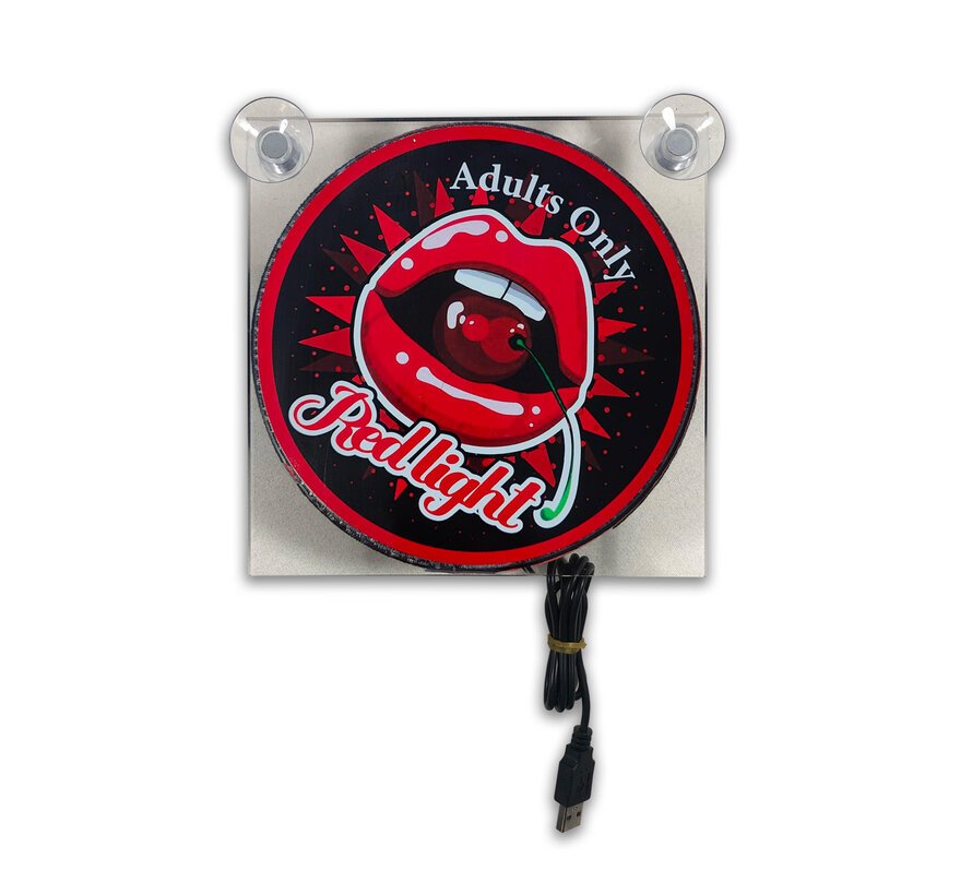 Lichtbakje USB Red Light - Lips - 12/24V