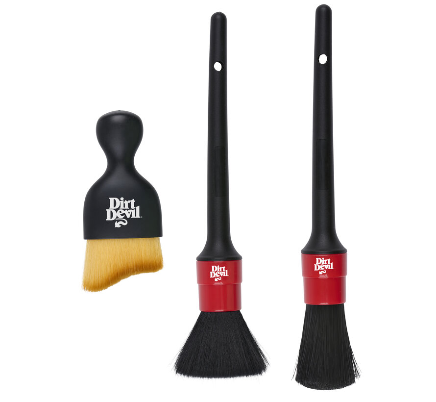 Car detailing brush set - 3 pieces