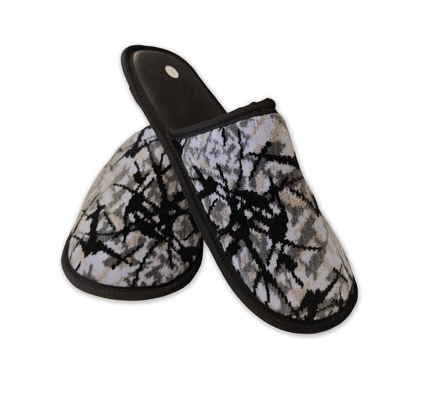 Pantoffels Deense pluche – antislip zool (M/L, rood, blauw, grijs)