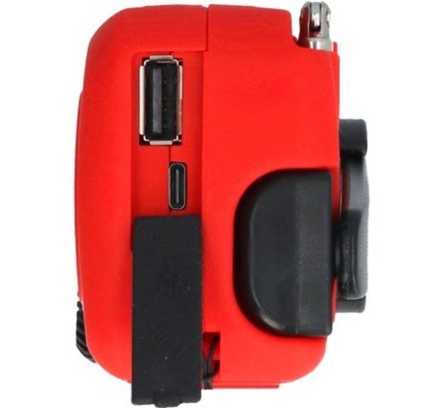 Emergency Radio with Flashlight & Powerbank – Solar / USB / Hand Crank