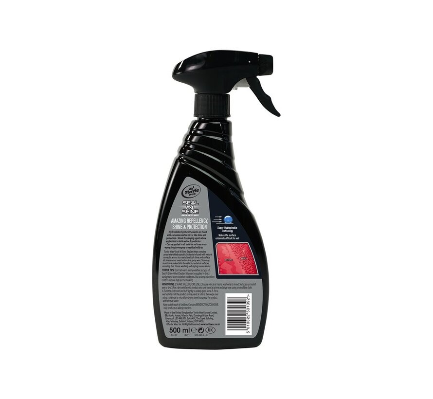 Turtle Wax Hybrid Sealant Hydrophobic Wax – spray wax – 500 ml