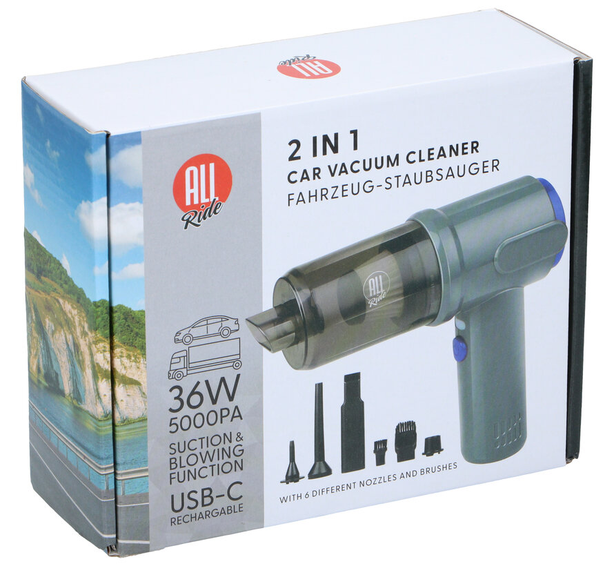 Compact car vacuum cleaner – 5000PA – 360W – USB-C