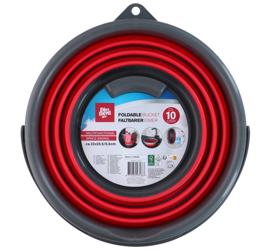 Collapsible bucket 10L – compact