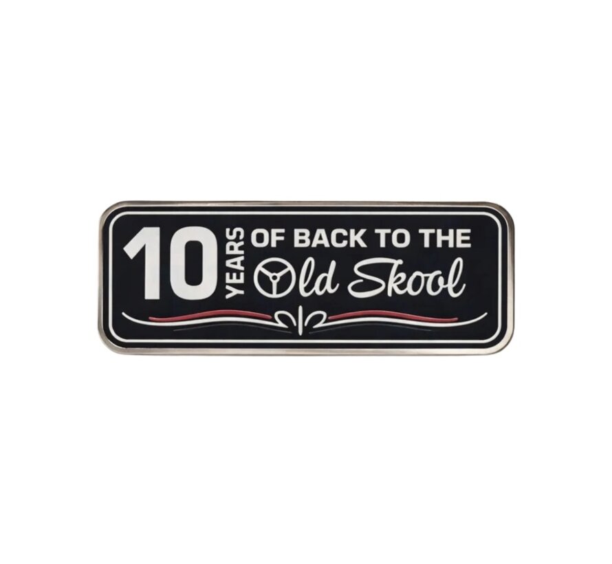 Back to the Oldskool 10 Years pin – metalen truck pin – limited edition