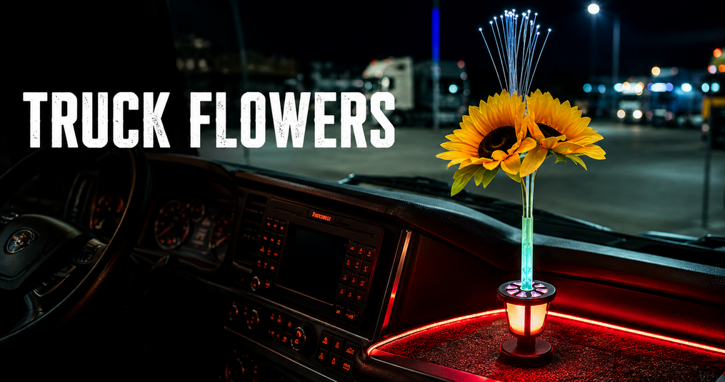 Verlichte bloemen met LED: dé sfeermaker voor elke vrachtwagencabine