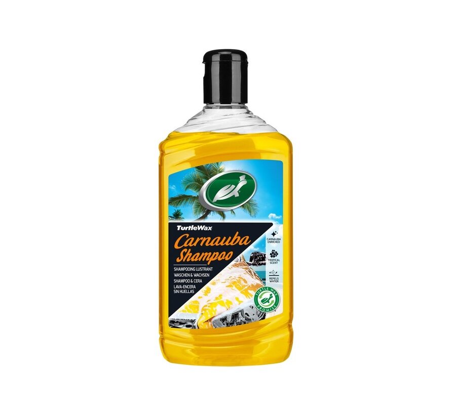 Turtle Wax Carnauba Wash & Wax – autoshampoo met carnaubawas – 500 ml