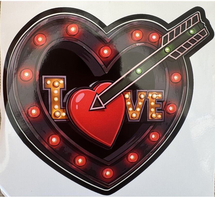 Love heart sticker van het iconische love heart