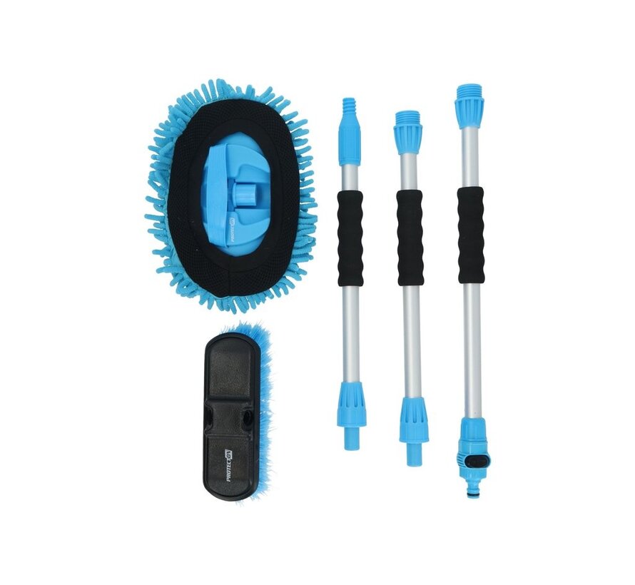 Protecton Autowasborstel Set 5-delig – wasborstel & microvezelmop – steel tot 130 cm